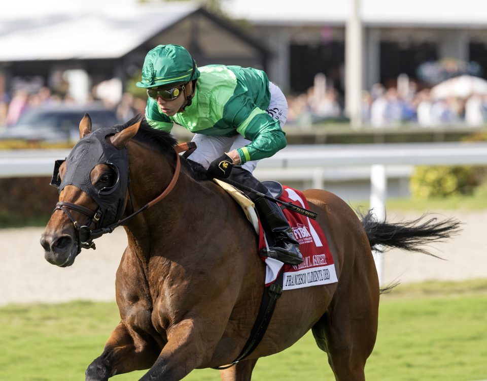 Francesco Clemente con Irad Ortiz Jr.. Foto Debbie Roma - Daily Racing Form