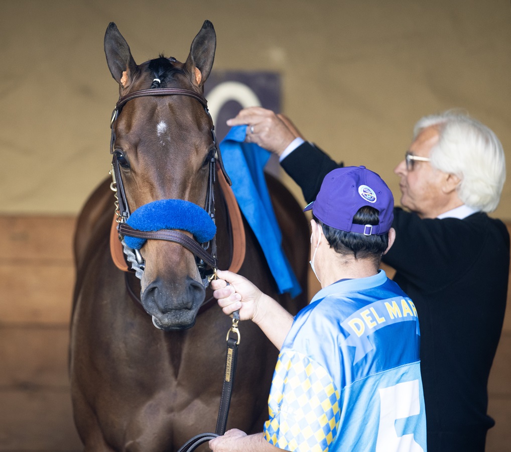 Nysos - Bob Baffert - DRF Barbara Livingston