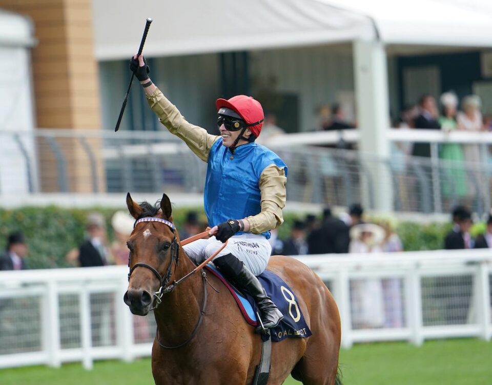 Lazzat after winning the Queen Elizabeth II Jubilee Stakes (credit: Megan Coggin-Ascot Media)