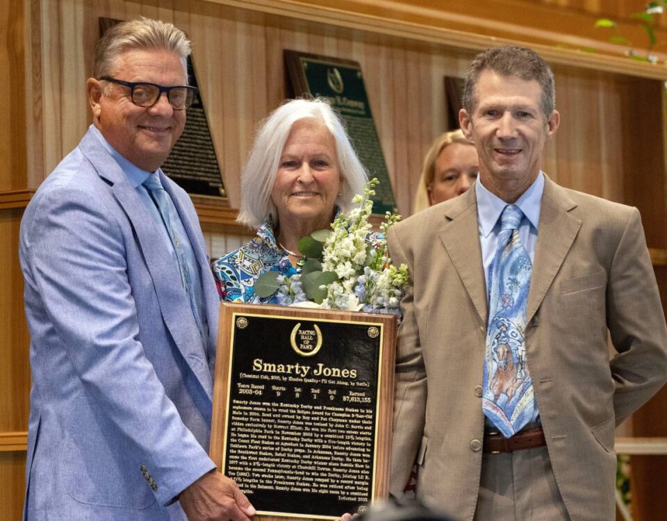 John Servis - Pat Chapman - Stewart Elliot - Salon de la Fama 2025 - Barbara D. Livingston - Daily Racing Form