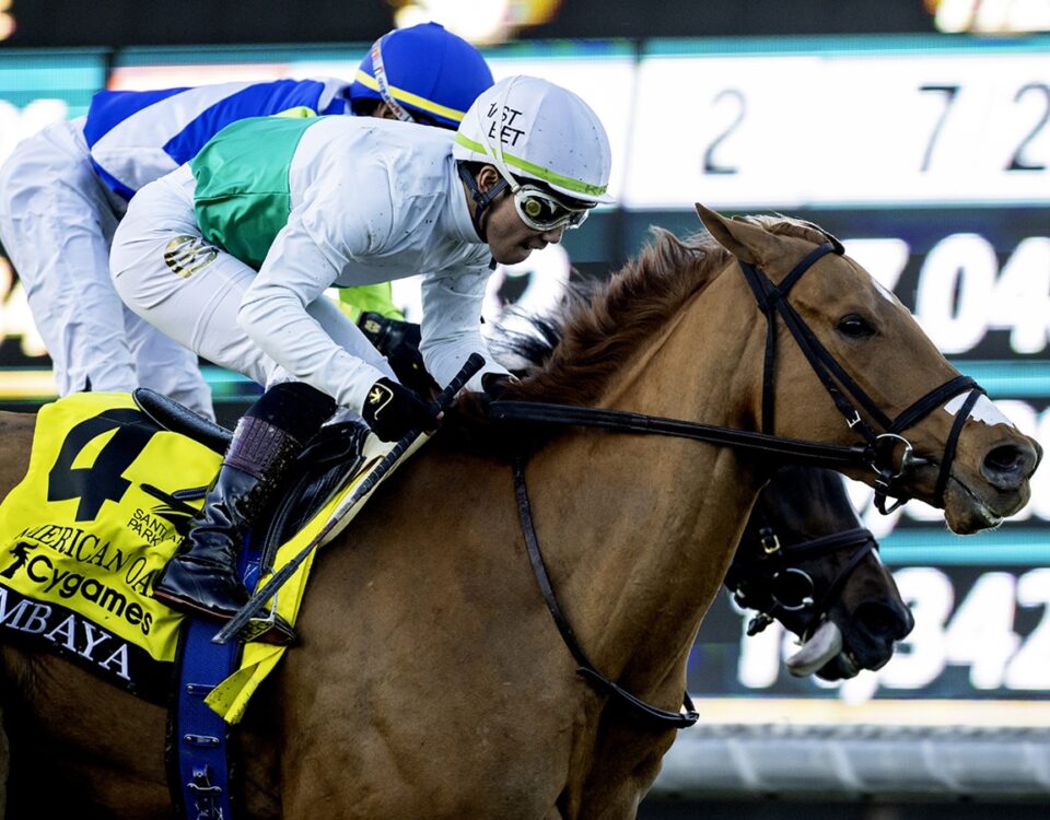 Ambaya - the Grade I, $300,000 American Oaks - Santa Anita Park, Arcadia CA. - © BENOIT PHOTO