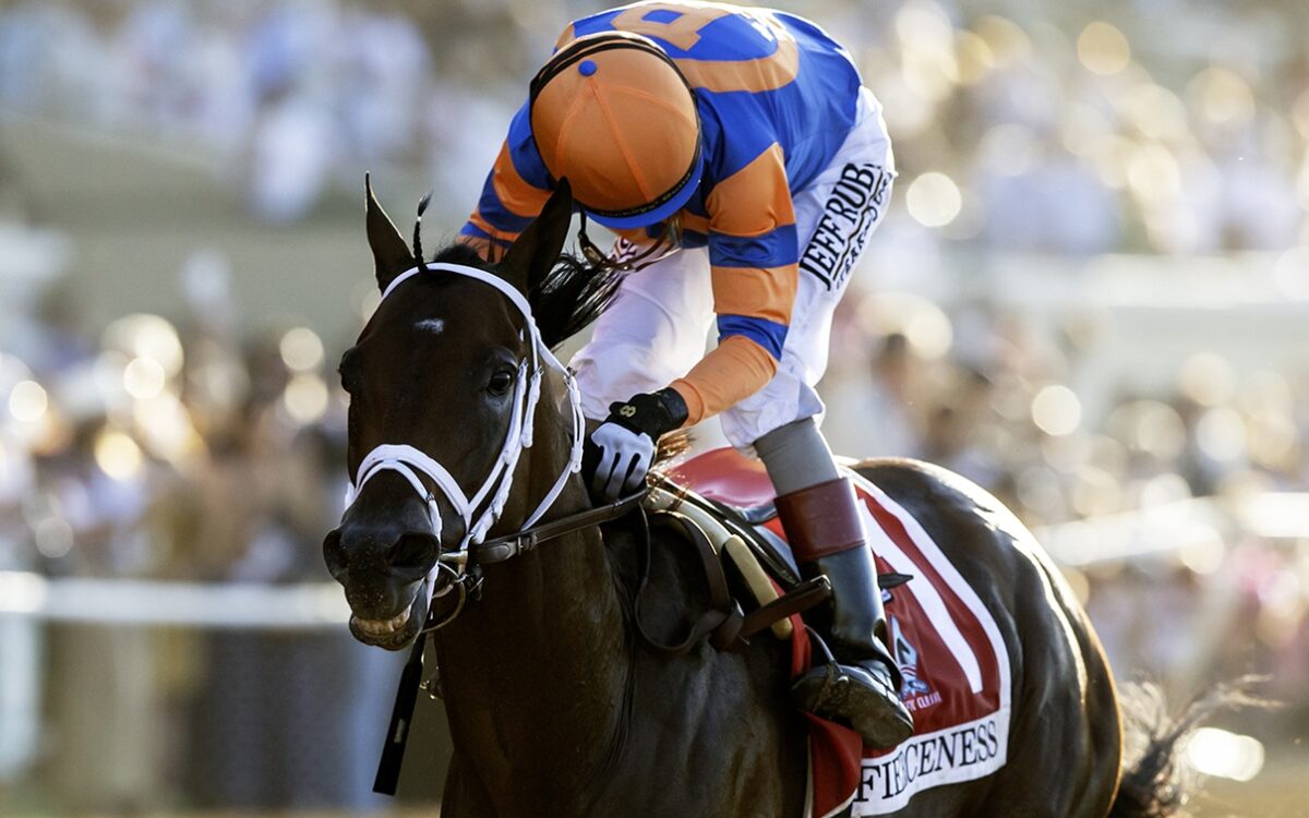 Fierceness, ganador del Pacific Classic G1 en 2025. Benoit Photo, CA.