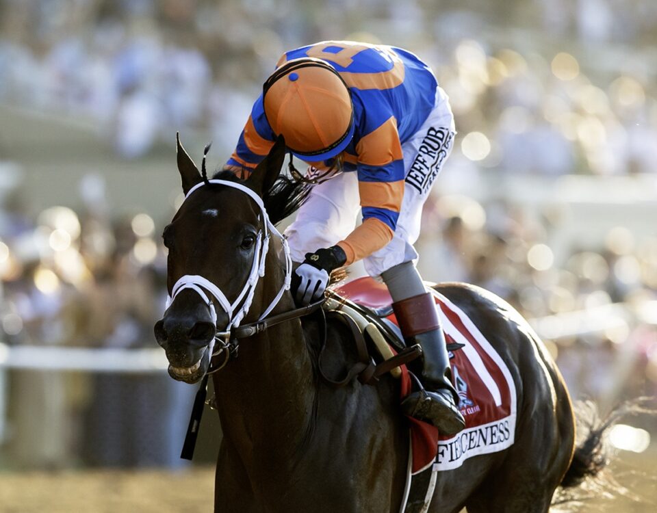 Fierceness, ganador del Pacific Classic G1 en 2025. Benoit Photo, CA.
