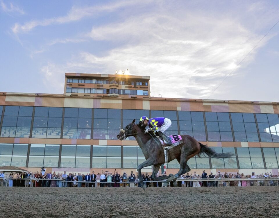 Baeza ($4.80) favorito ganador del Pennsylvania Derby en 2025. Foto: Debbie Roma / DRF