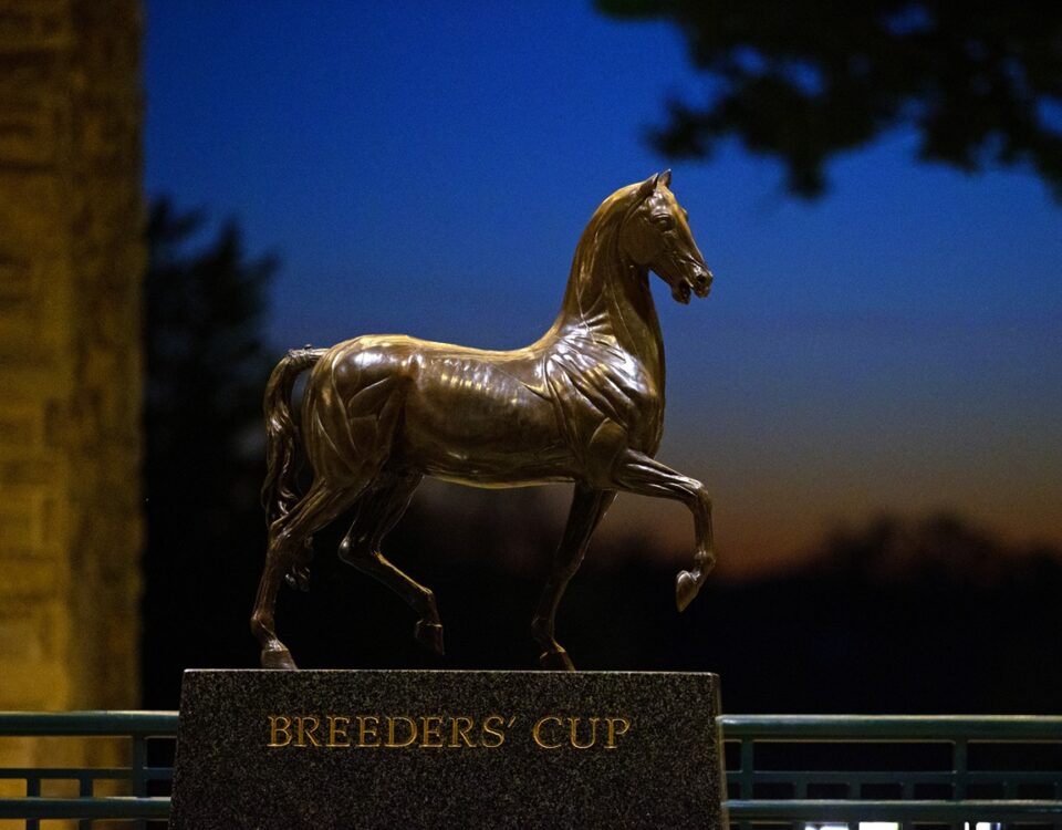 Breeders' Cup statue - Barbara D; Livingston - Daily Racing Form
