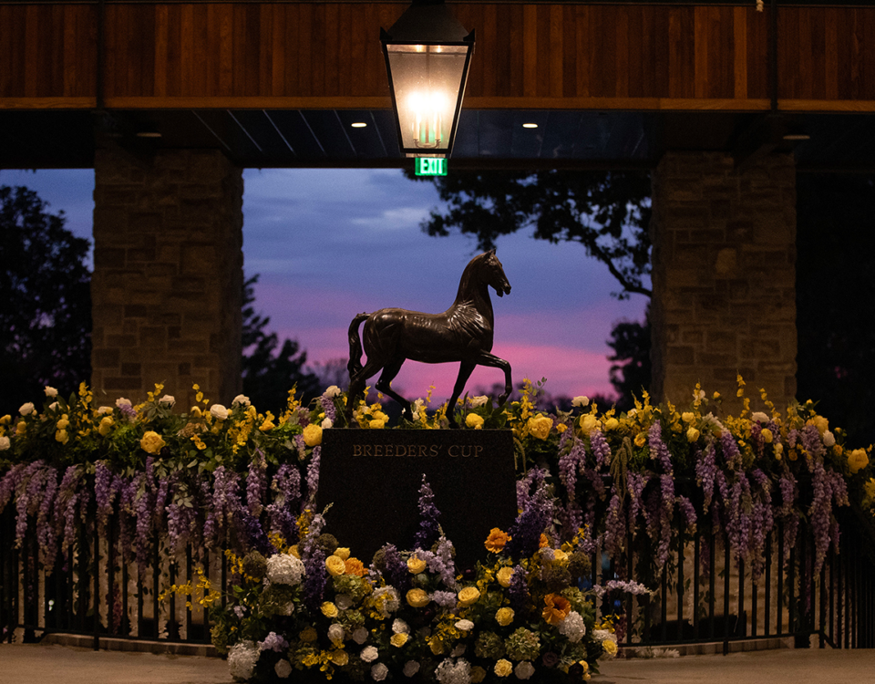 La estatua de Breeders' Cup - Foto crédito Susie Raisher